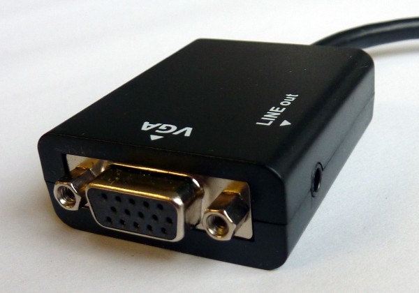 Sortie VGA de l'adaptateur HDMI => VGA