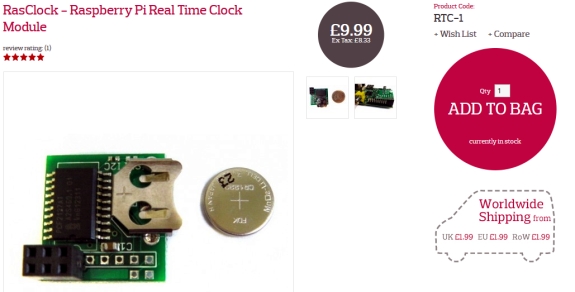 Module Horloge Temps Réel DS1307 Pour Raspberry Pi - Avec Pile CR1220 - Précision RTC
