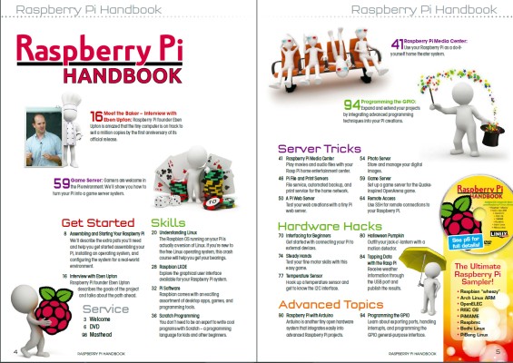 Sommaire de Linux Magazine N° 14 : Raspberry Pi Handbook