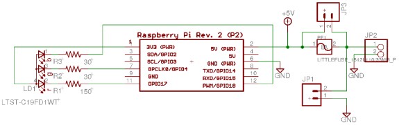 Schéma de la carte d'alimentation des Raspberry Pi