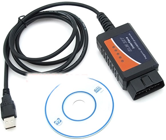  Câble USB OBD2, connecteur USB de Voiture V1.5 Scanner  d'interface de câble de Diagnostic OBD-II OBD Adapter USB