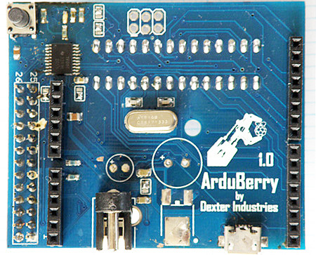 La carte Arduberry vue de dessus