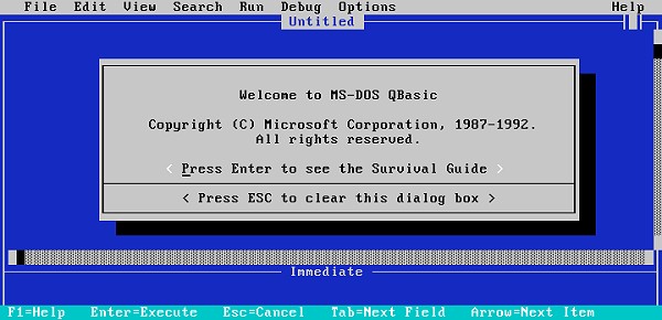 8086tiny - Qbasic sous MS-DOS