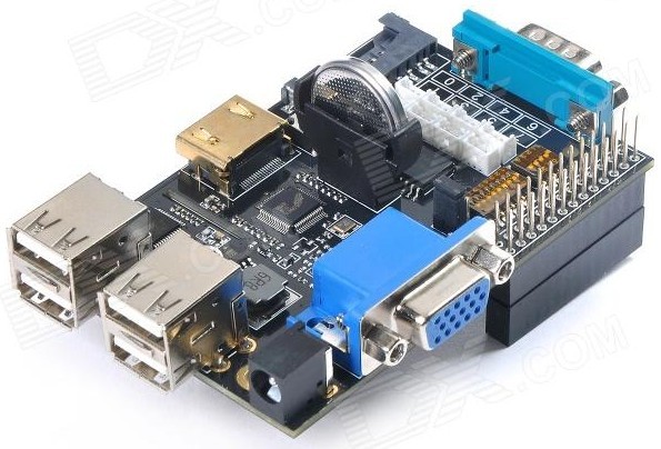 Carte d'extension X100 Suptronics - La carte montée sur un Raspberry Pi