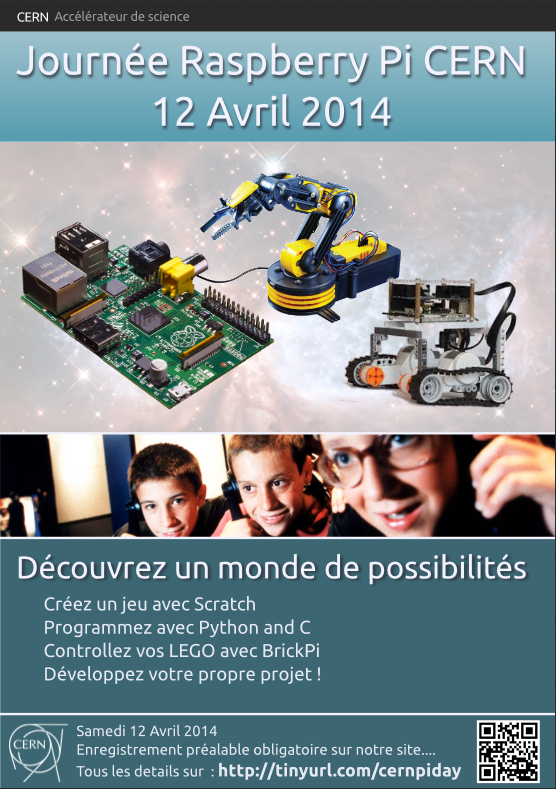 Poster de la journée Raspberry Pi au CERN