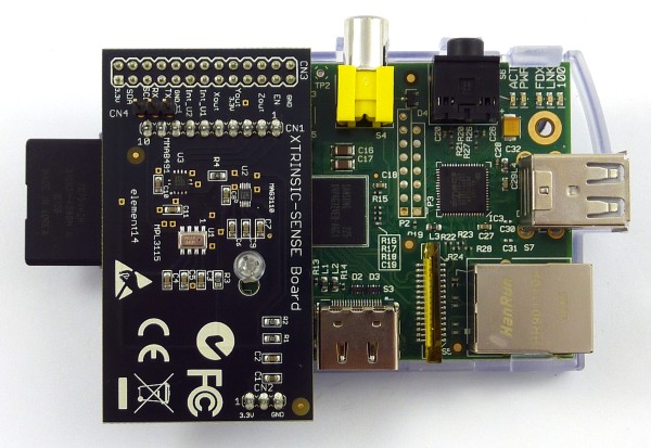 Carte Xtrinsic-Sense-Board Montée sur le Raspberry Pi