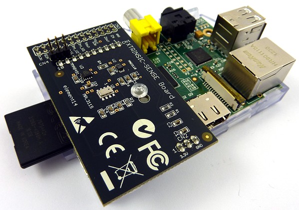 Carte Xtrinsic-Sense-Board Montée sur le Raspberry Pi