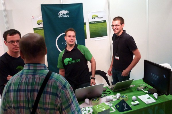 Les animateurs du stand OpenSuse