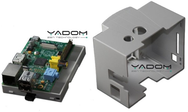 Boîtier DIN Yadom avec afficheur OLED et clavier - Boîtier et carte support du Raspberry Pi
