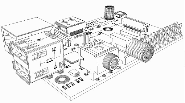 Si, si, je vous assure c'est un modèle 3D du Raspberry Pi...