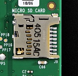 Connecteur microSD du Raspberry Pi B+