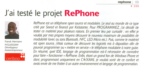 Le projet RePhone : Test