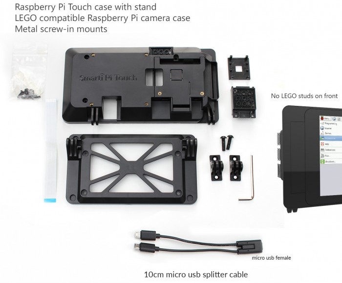 SmartiPi Touch - Support pour écran tactile Raspberry Pi 7 Touchscreen  Display