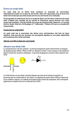 Linux comment écrire un Script Shell - piloter une LED - lire l'état d'un bouton poussoir