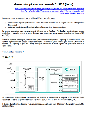 Linux Raspberry Pi script shell mesure de température 1-wire DS18B20