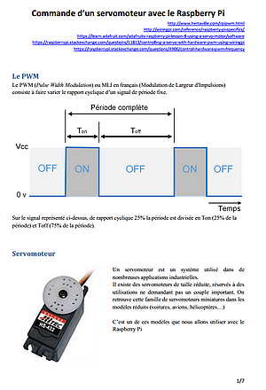 Linu Raspberry Pi PWM commande d'un servomoteur