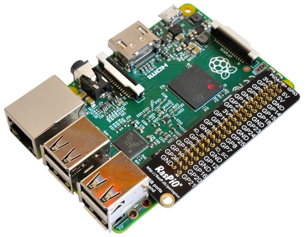 Raspberry Pi avec réglette PortsPlus http://rasp.io/portsplus/