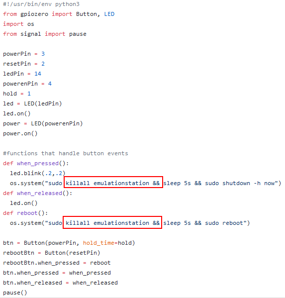 Shutdown automatique pour NesPi Case + - Script en Python