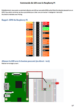 Linux Raspberry Pi Ecriture de shell scripts LED et Bouton Poussoir