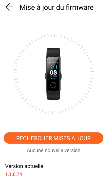 Test de la montre Huawei Honor Band 5 - Framboise 314, le