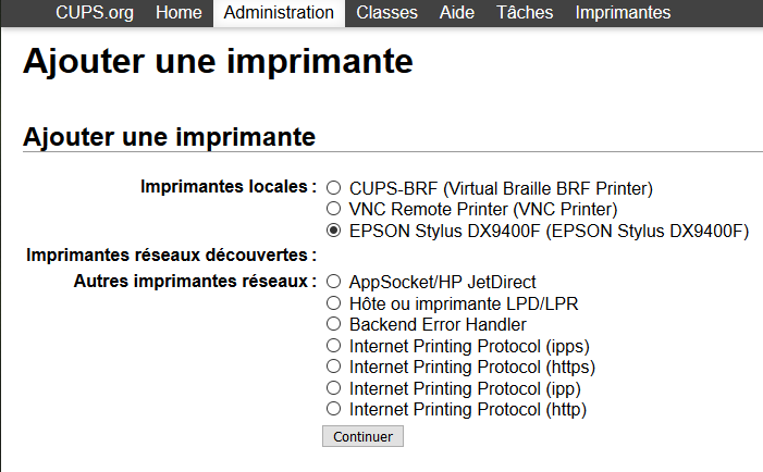 Transformer une imprimante USB en imprimante WiFi - Framboise 314