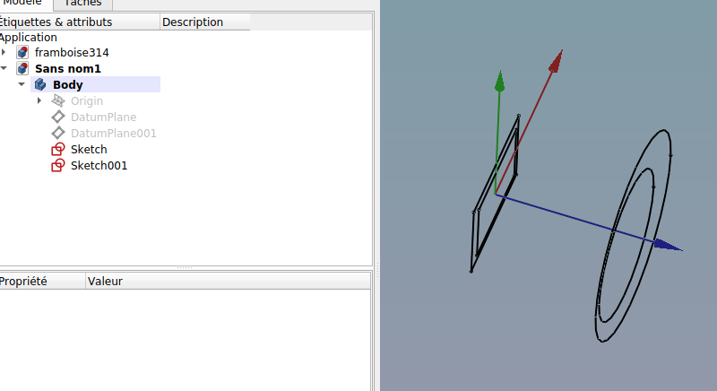 Capture d'écran FreeCAD