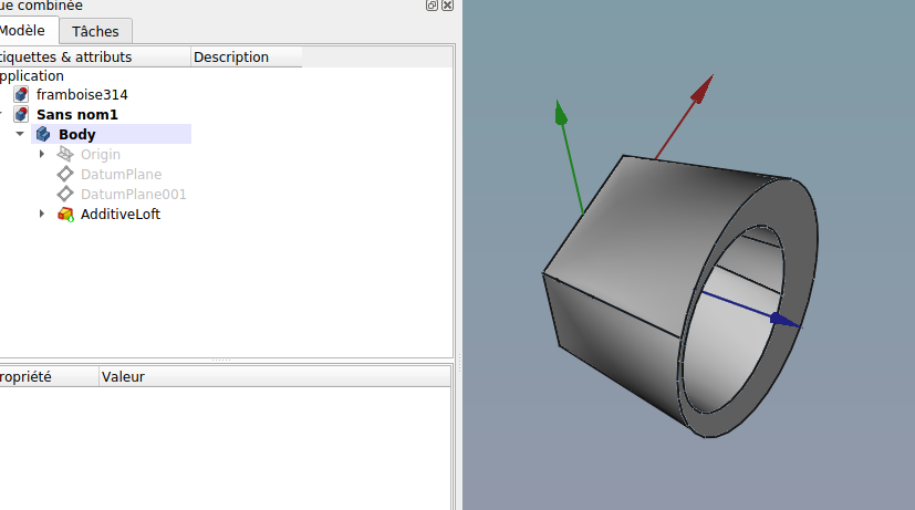 Capture d'écran FreeCAD