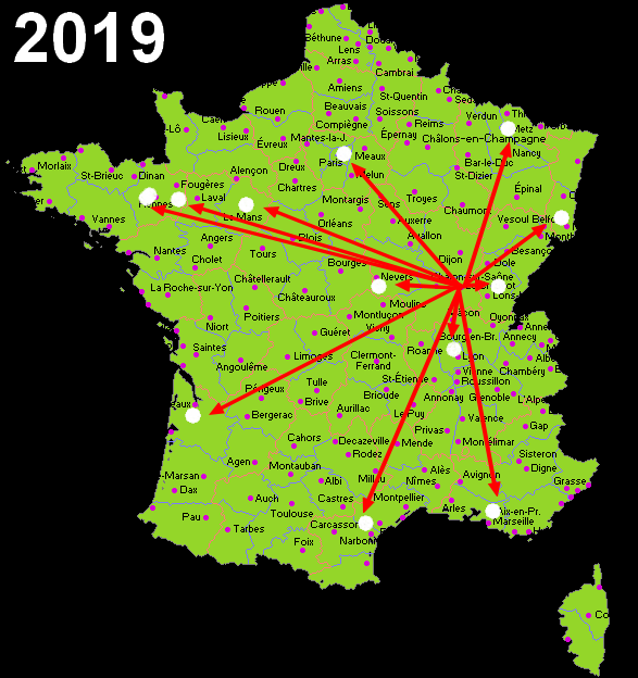 Déplacements framboise314 en 2019