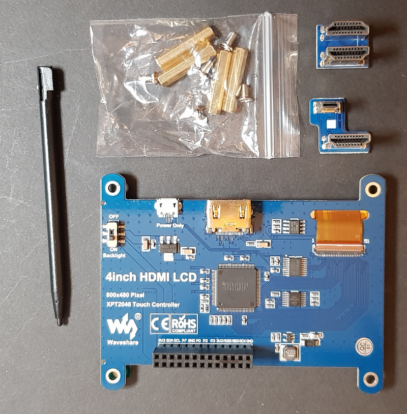 Ecran tactile 7 pouces 800x480 pour Raspberry Pi - connectique HDMI