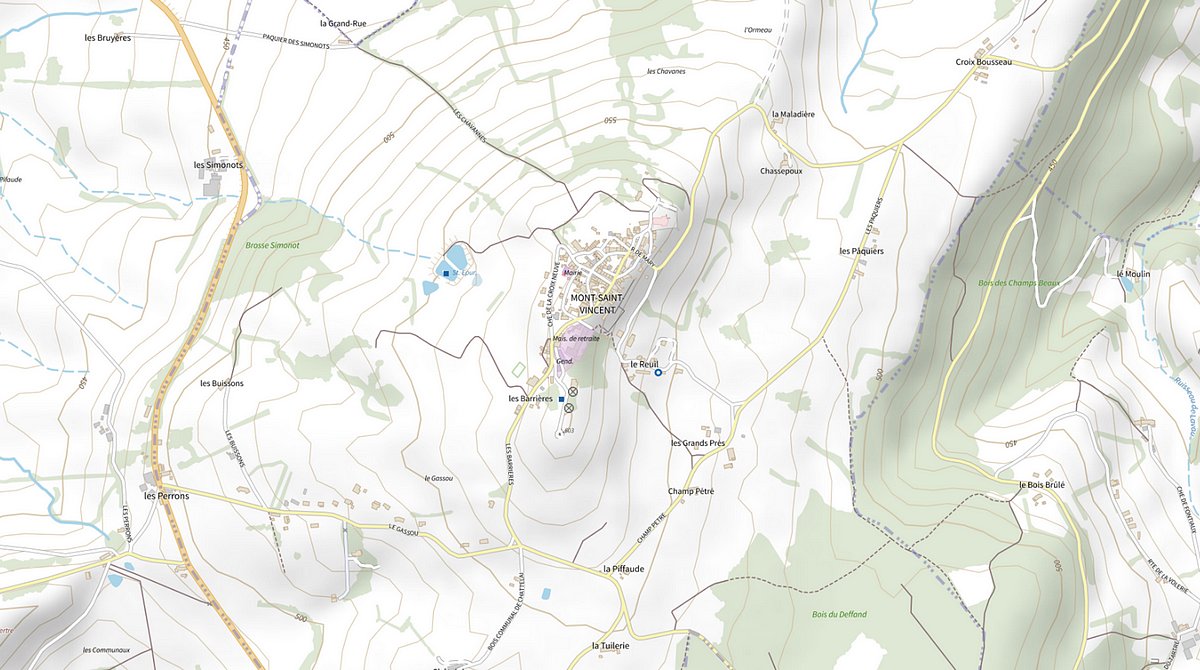 Carte IGN du Mont Saint-Vincent