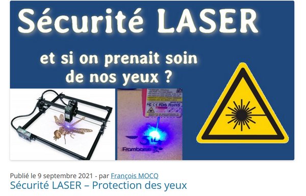 Image illustrant un article sur la sécurité Laser