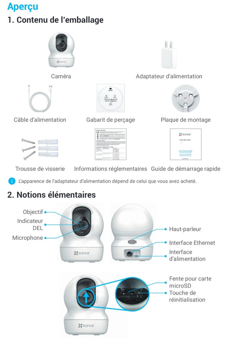 Notice de la caméra EZVIZ CP1