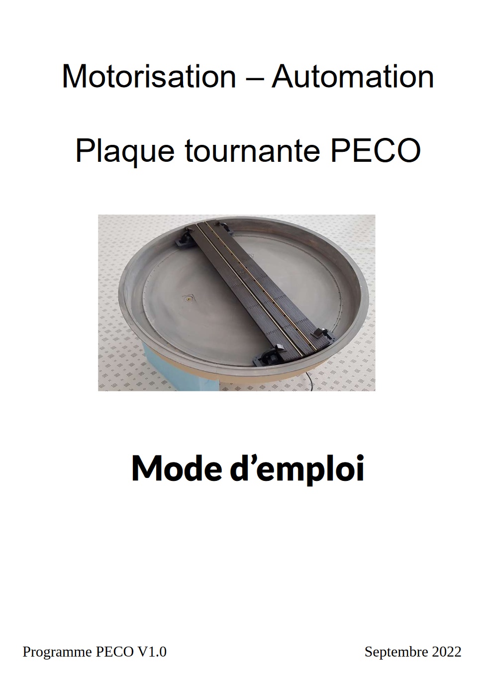 Mode d'emploi Notice du programme PECO