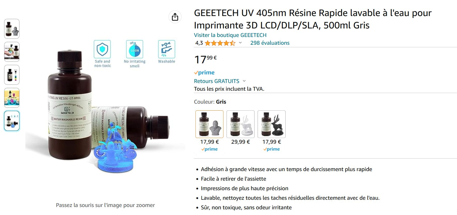 Imprimante 3D résine Geeetech Alkaid pour 93€ - Framboise 314, le Raspberry  Pi à la sauce française.