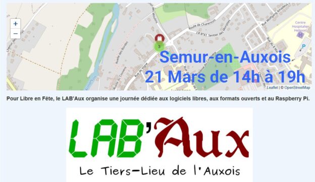 Libre en Fête à Semur-en-Auxois : après-midi Raspberry Pi au LAB'Aux le 21 mars 2026