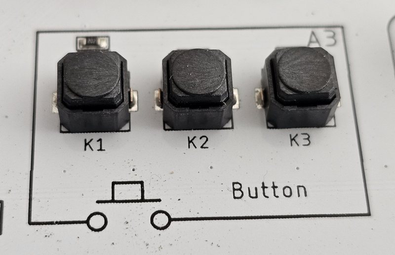 Boutons poussoirs K1 K2 K3
