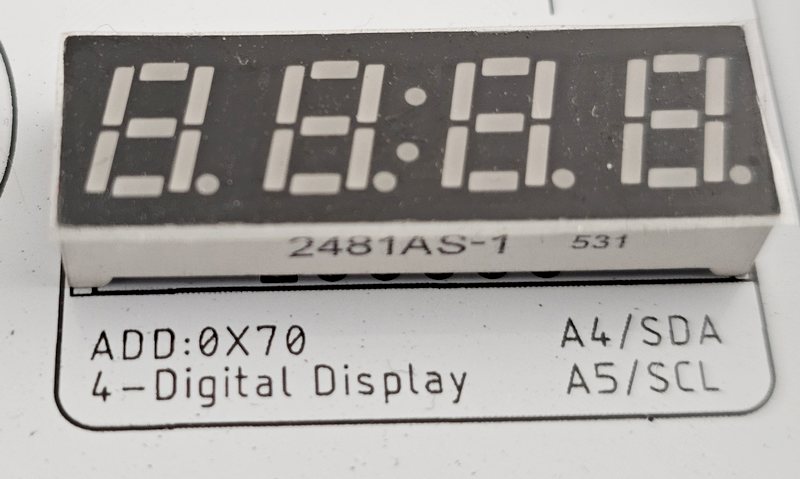 Afficheur 4 digits 7 segments I2C